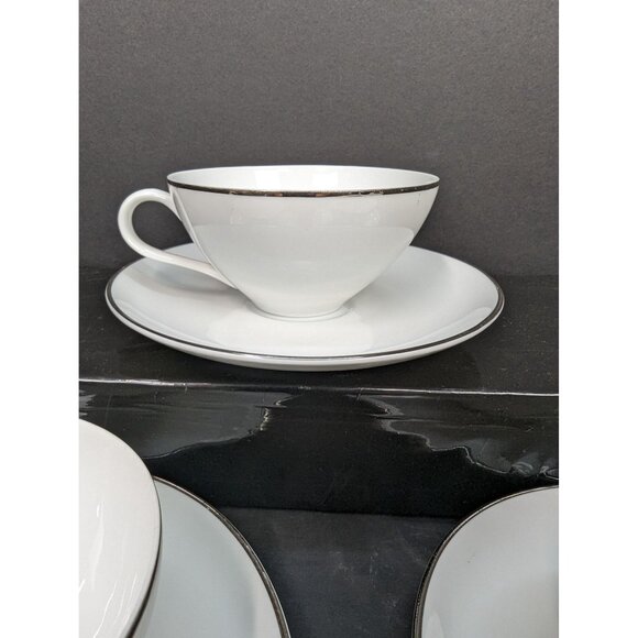 Royal M by Mitashoten Japan Platinum Knight M109 Cup and Saucer Set Lot of 3 - Picture 3 of 8